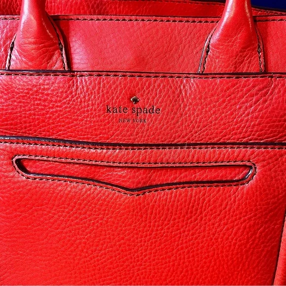 Kate Spade New York Claremont Drive Marcella Leather Tote Red ❤️‍🔥❤️‍🔥 - Picture 2 of 13